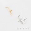 GOTHIC BAT SKULL DANGLING CROSS NOSE STUD 316L SURGICAL STEEL L-SHAPE NOSE RING